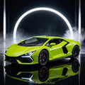 Mistwerks V12 Supercar 1:24 model in lime green