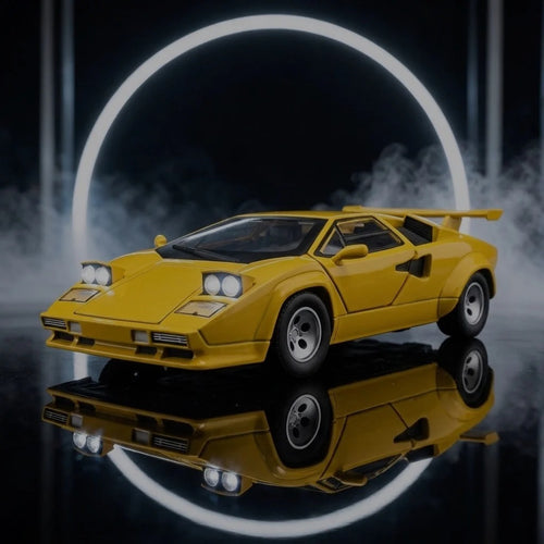 Mistwerks 80s Wedge 1:24 model in yellow